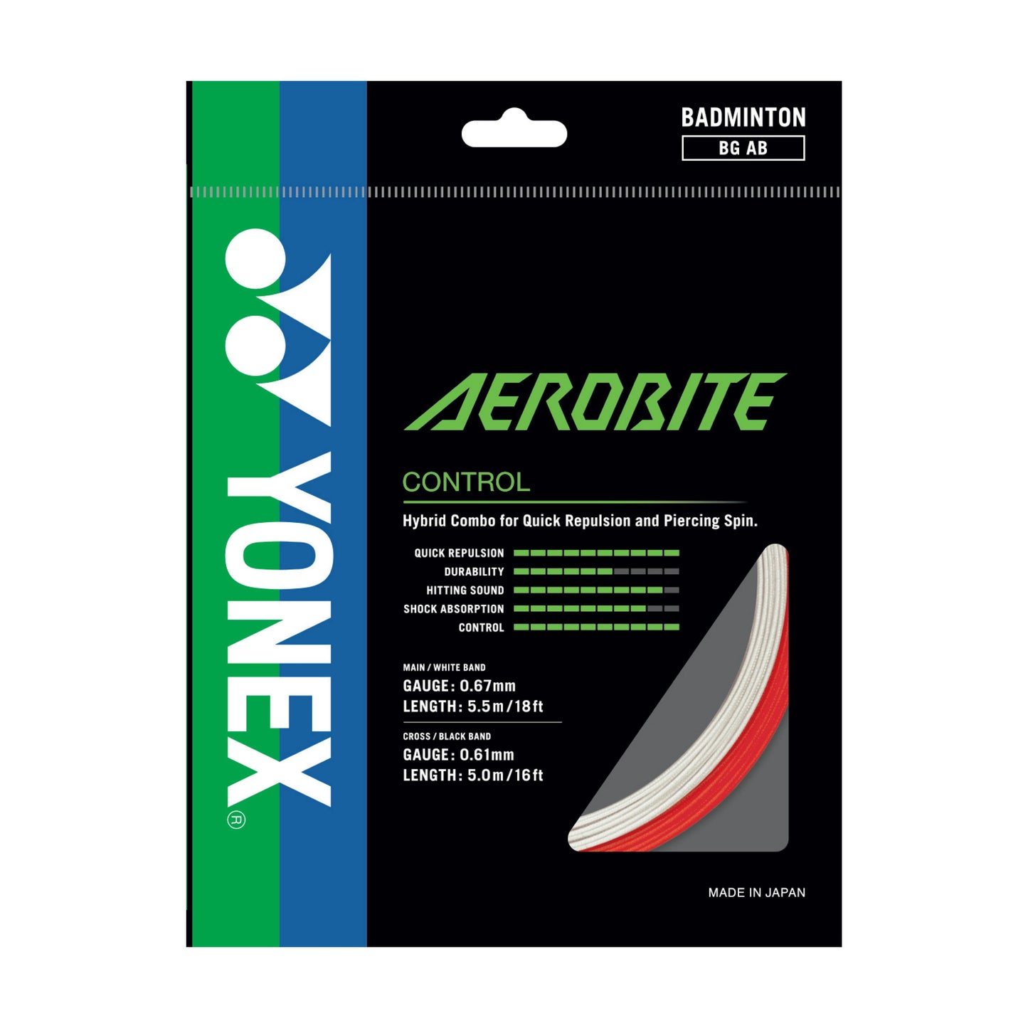 YONEX BADMINTON STRING # BG-AB WHITE/BLUE ZZZZ