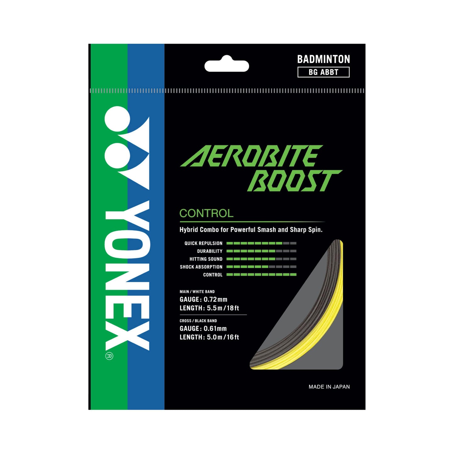 YONEX BADMINTON STRING AEROBITE BOOST PCS # BGABBT GREY/RED