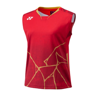 YONEX SLEEVELESS GAME SHIRT#20963YX BROWN 2XL