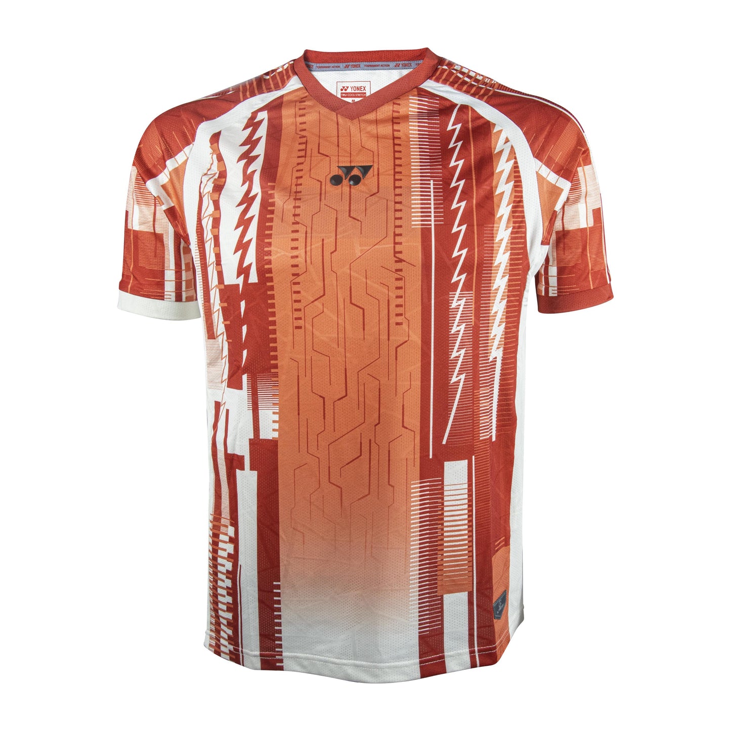 YY MENS V- SHIRT # VM-S092-2320-AW22-S HOT CORAL / SURF THE