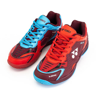 YONEX MENS BADMINTON SHOES # DUAL BLACK / AQUA BLUE/ WARM RE
