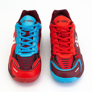 YONEX MENS BADMINTON SHOES # DUAL BLACK / AQUA BLUE/ WARM RE
