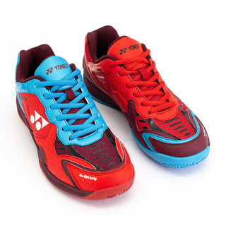 YONEX MENS BADMINTON SHOES # DUAL BLACK / AQUA BLUE/ WARM RE