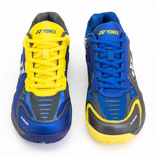 YONEX MENS BADMINTON SHOES # DUAL BLACK / AQUA BLUE/ WARM RE