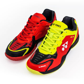 YONEX MENS BADMINTON SHOES # DUAL BLACK / AQUA BLUE/ WARM RE