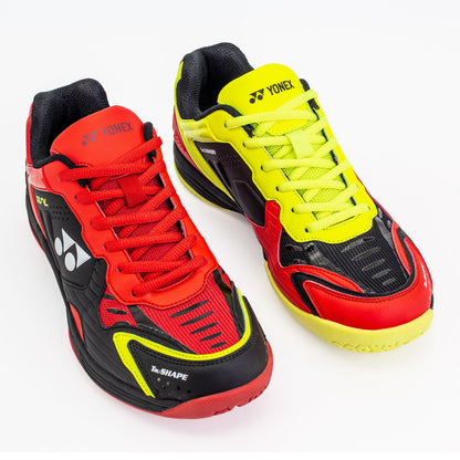 YONEX MENS BADMINTON SHOES # DUAL BLACK / AQUA BLUE/ WARM RE