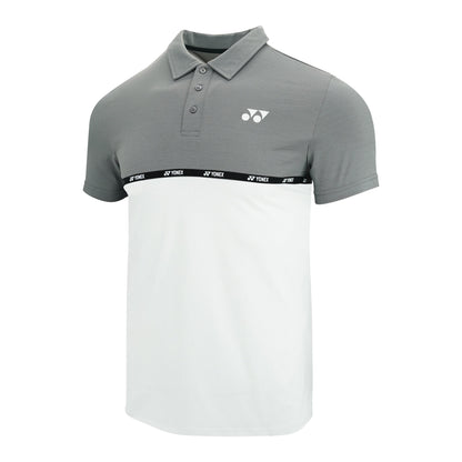 YONEX MEN'S POLO T-SHIRT # PM-S092-2418-CC22-S GREY/JET BLAC