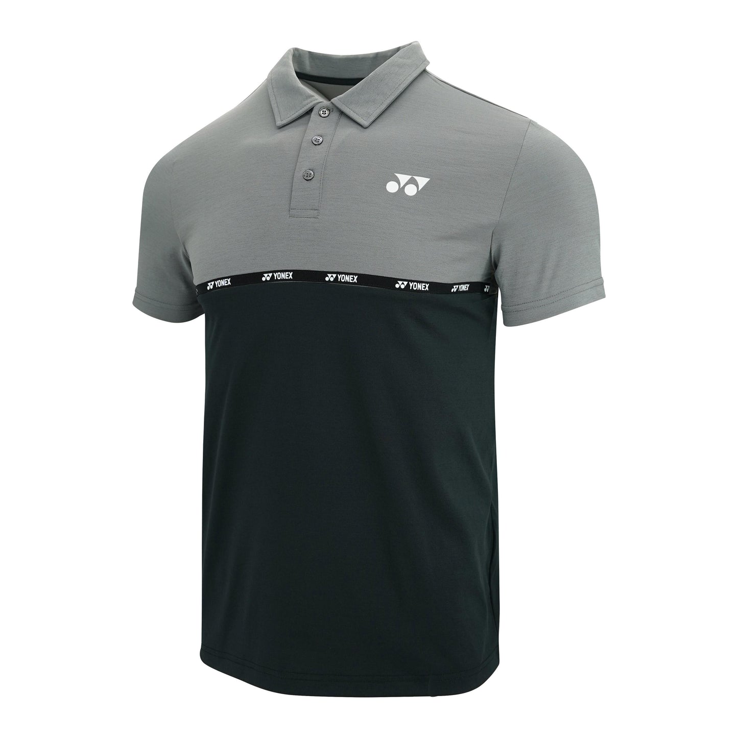 YONEX MEN'S POLO T-SHIRT # PM-S092-2418-CC22-S GREY/JET BLAC