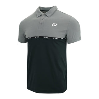 YONEX MEN'S POLO T-SHIRT # PM-S092-2418-CC22-S GREY/JET BLAC