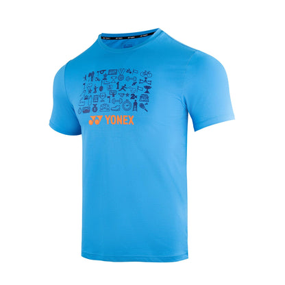 YONEX MEN ROUND NECK T-SHIRT # RM-S092-2327-PLAY3-S MAJOLICA