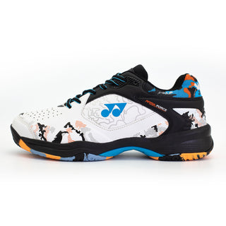 YY MENS BADMINTON SHOES # ARMA FORCE BLACK/DEEP LAGGOON/ACID