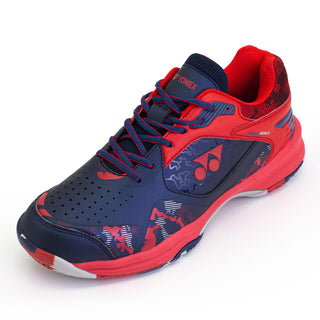 YY MENS BADMINTON SHOES # ARMA FORCE BLACK/DEEP LAGGOON/ACID