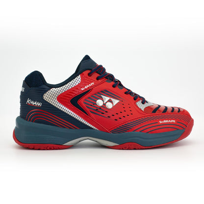 YY MENS BADMINTON SHOES # KIWAMI FADDED RED / DARK OCEANIC 2