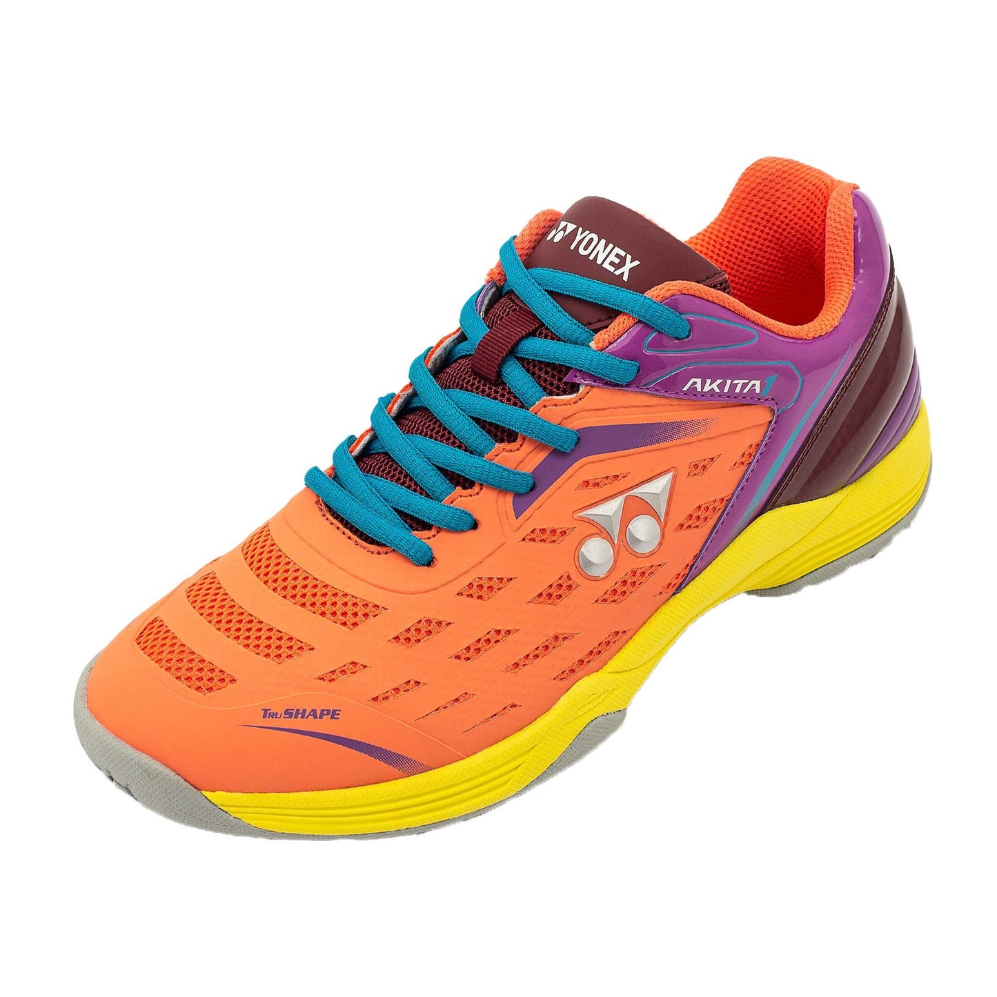YY MENS BADMINTON SHOES # AKITA HOT CORAL / DRY ROSE 23.5