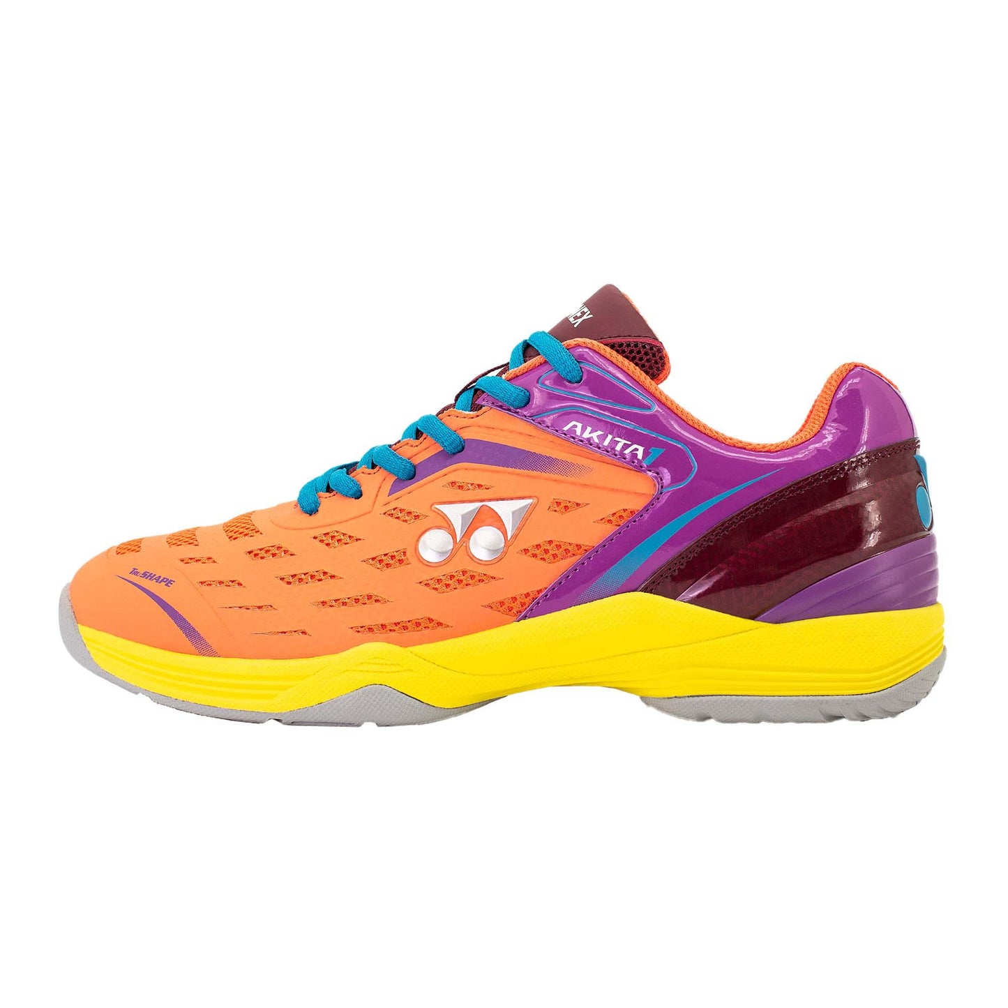 YY MENS BADMINTON SHOES # AKITA HOT CORAL / DRY ROSE 23.5