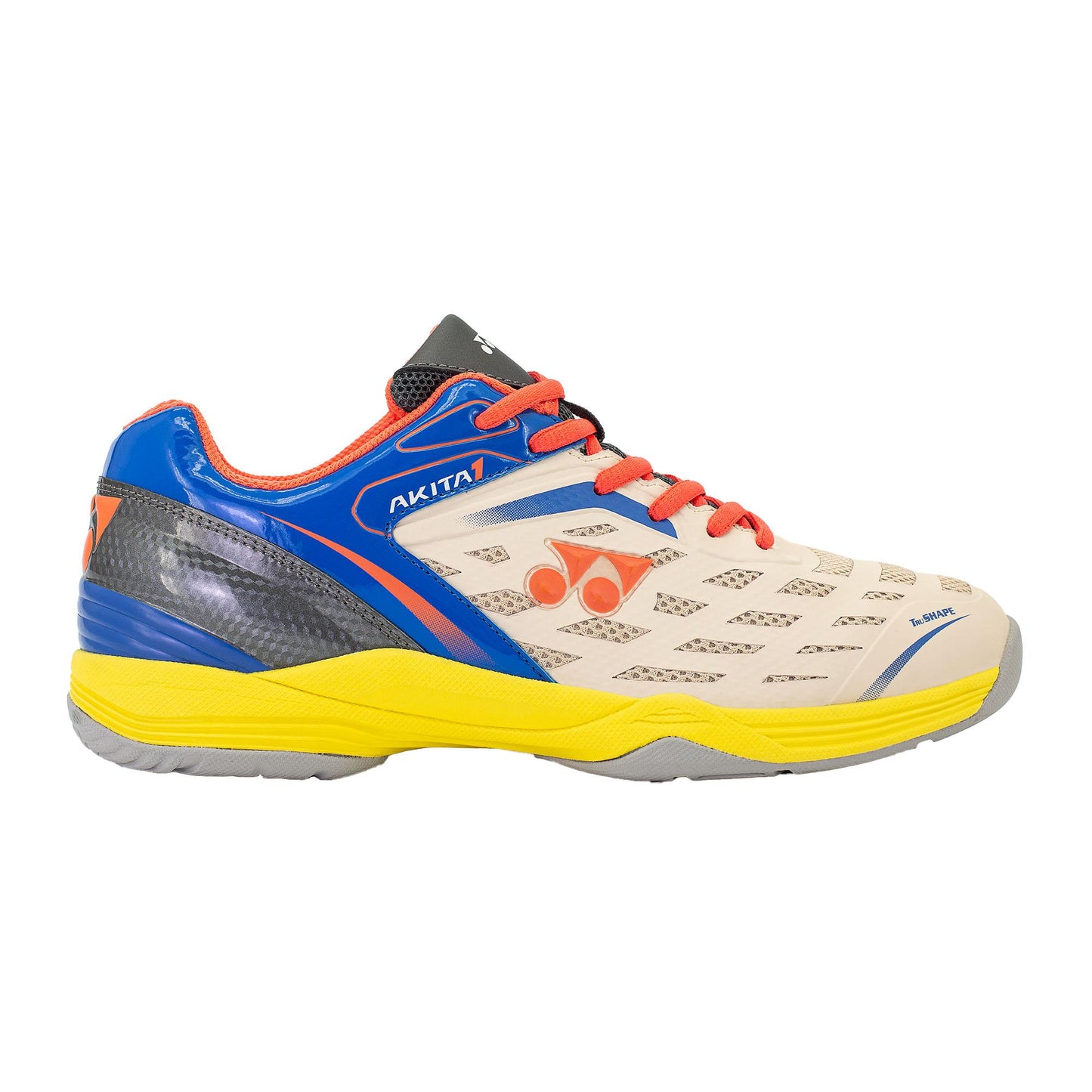 YY MENS BADMINTON SHOES # AKITA HOT CORAL / DRY ROSE 23.5