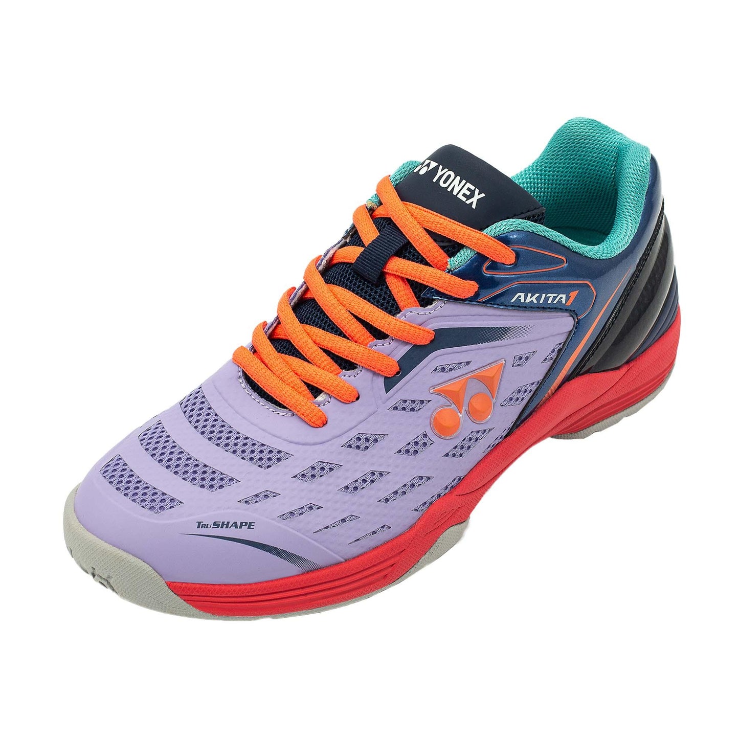 YY MENS BADMINTON SHOES # AKITA HOT CORAL / DRY ROSE 23.5