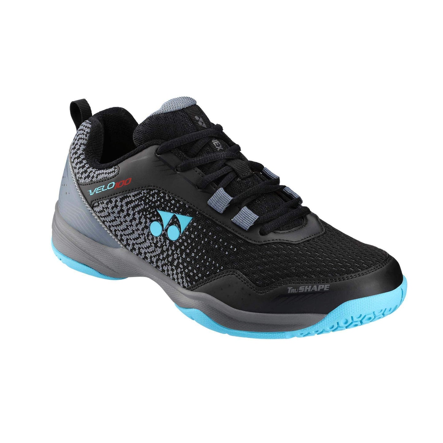 YONEX MENS BADMINTON SHOES # VELO -100 BLACK/VIVID SKY 25.5