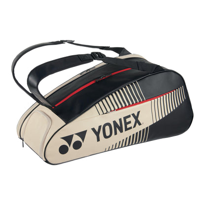 YONEX ACTIVE RACQUET BAG (6PCS) # BA82426EX BLACK / BEIGE
