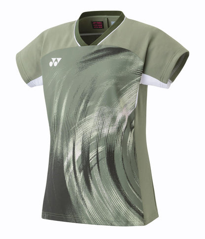 YONEX WOMEN'S BADMINTON CREW NECK SHIRT # 20769EX LIGHT OLIV