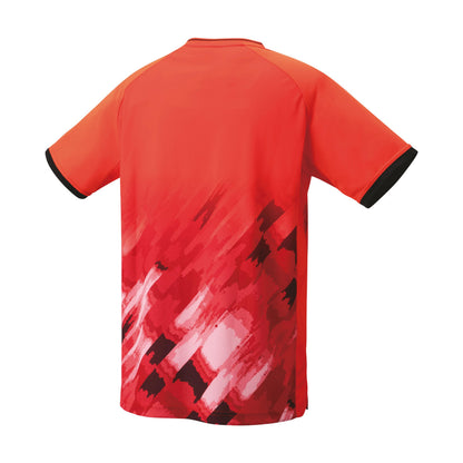 YONEX MEN'S BADMINTON CREW NECK SHIRT # 10581EX FLASH ORANGE