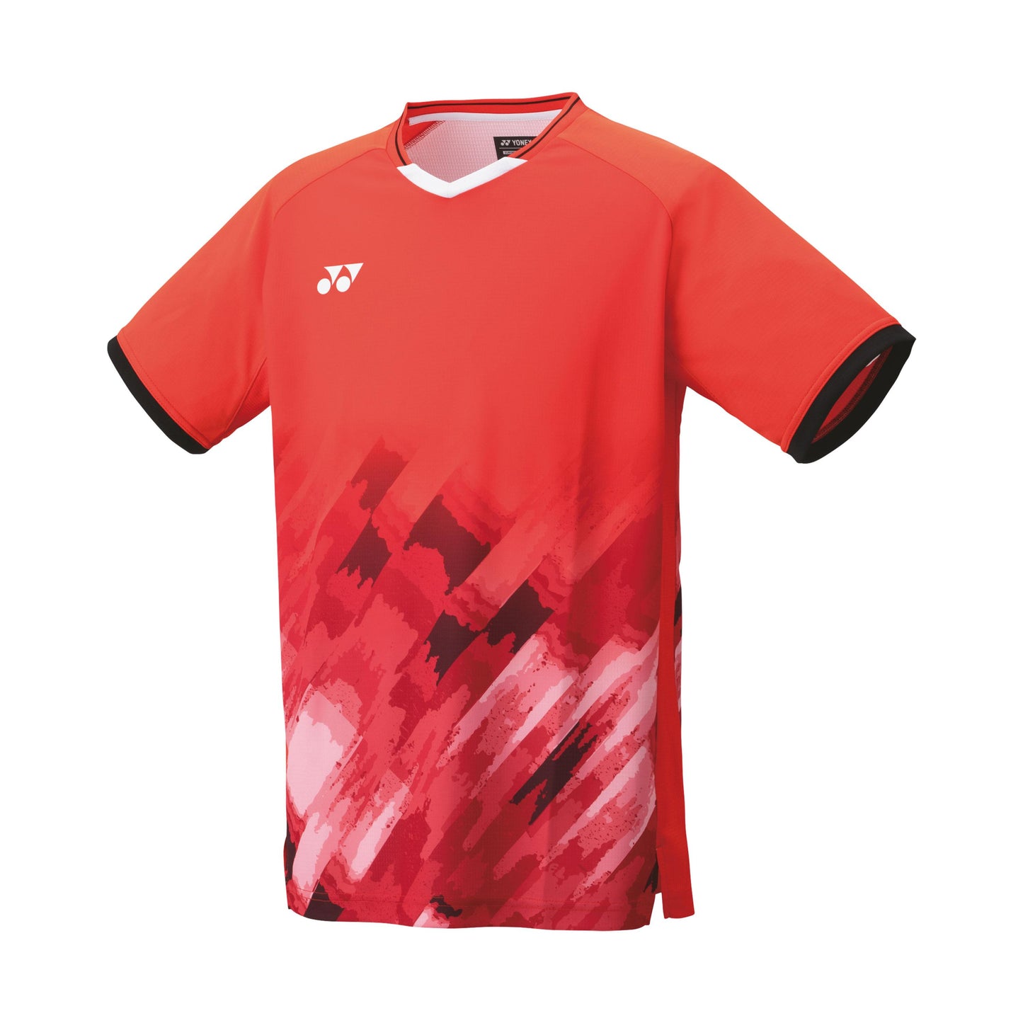 YONEX MEN'S BADMINTON CREW NECK SHIRT # 10581EX FLASH ORANGE