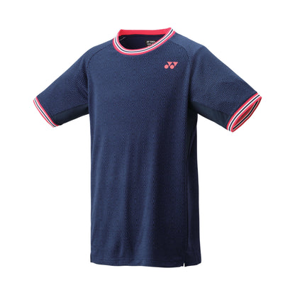 YONEX MEN'S BADMINTON CREW NECK SHIRT # 10578EX CRYSTAL BLUE