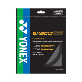 YONEX BADMINTON STRING EX-68 DURABILITY & SMASH # BGXB68 BLA