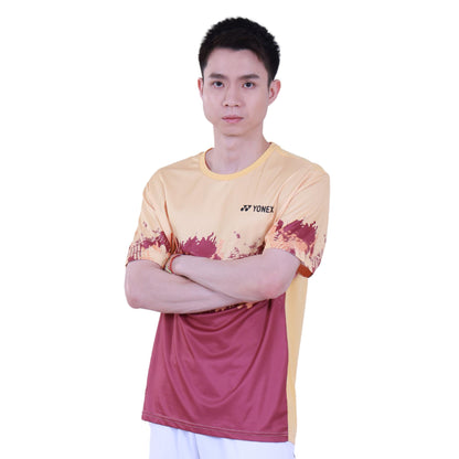 YONEX MEN'S ROUND NECK T-SHIRT # RM-S092-2667-ESS-S ANTIQUE