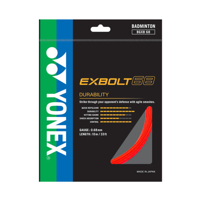 YONEX BADMINTON STRING EX-68 DURABILITY & SMASH # BGXB68 BLA