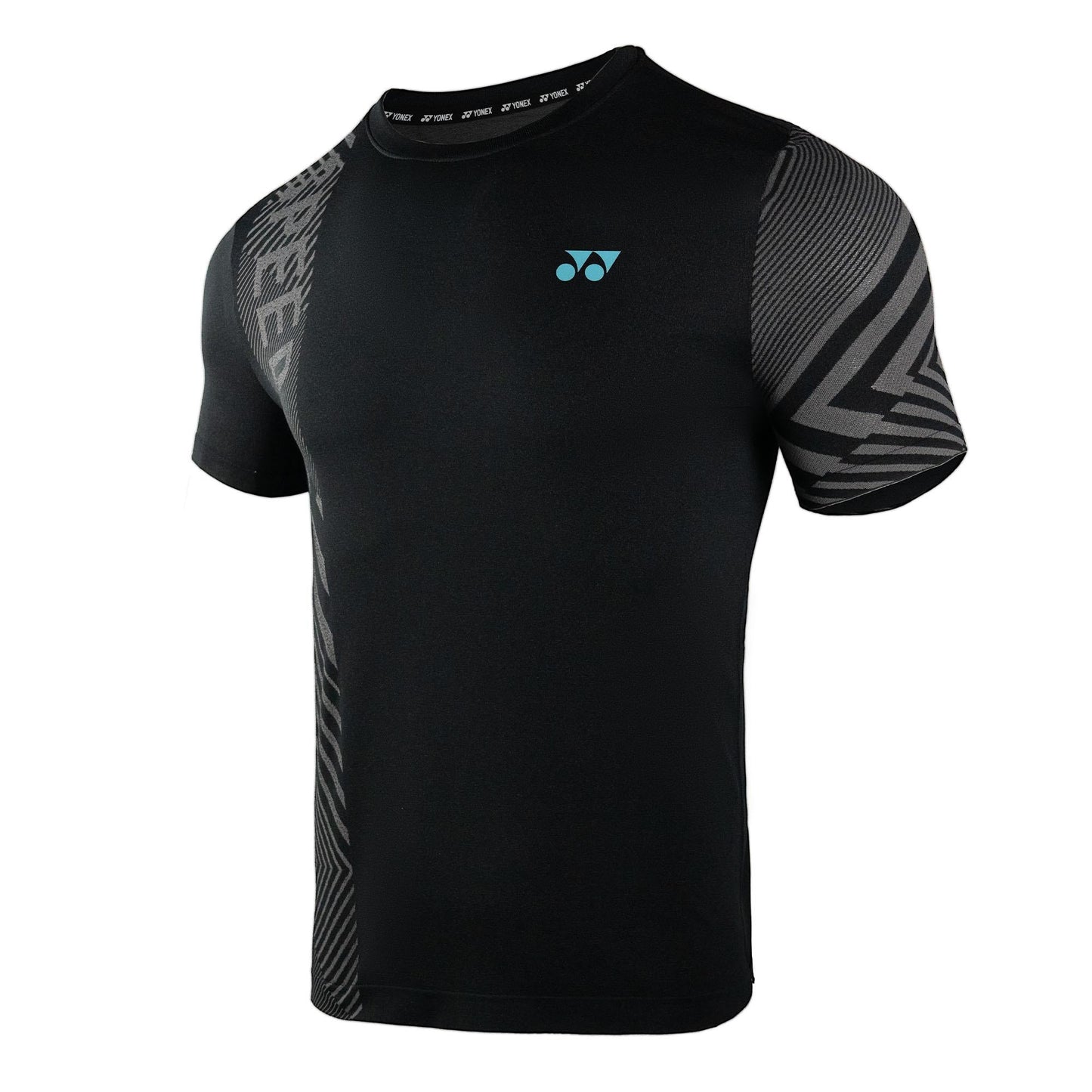 YONEX TEXTILE ROUND NECK MEN #  RM-Z012-2584-ACT33-S JET BLA