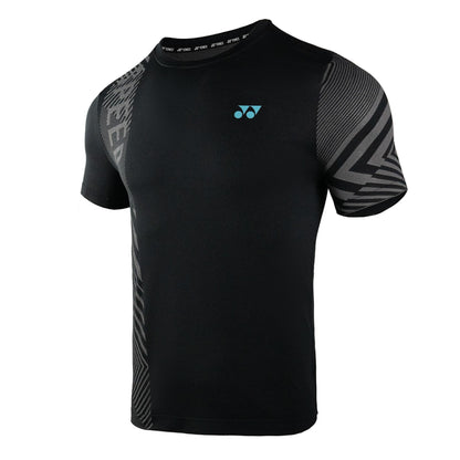 YONEX TEXTILE ROUND NECK MEN #  RM-Z012-2584-ACT33-S JET BLA