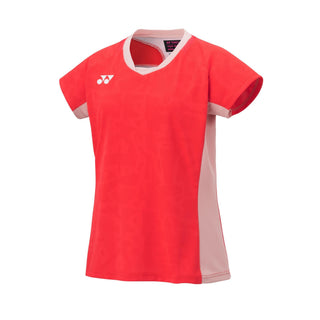 YONEX WOMENS CREW NECK SHIRT# 20848EX CORAL RED 2XL