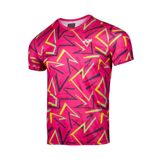 YONEX ROUND NECK MEN T SHIRT# RM-H036-2875-EASY4-S FUCHSIA P