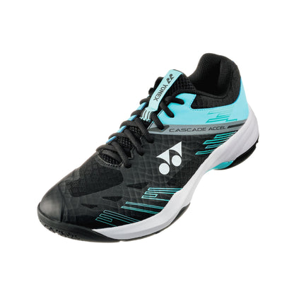 YONEX BTON SHOES CASCADE ACCEL # SHBCA1WEX BLK/ICE BLUE 22.5