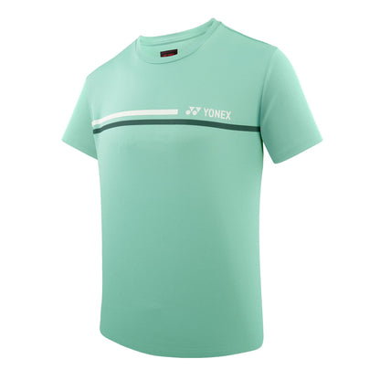 YONEX ROUND NECK MEN T SHIRT# RM-H036-2864-EASY4-S BLACK/TUR