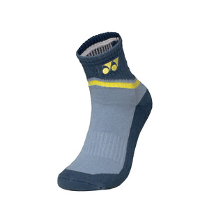 YONEX MEN'S SOCKS # SSO-1936R-S FADED DENIM / BRIGHT CHARTRE