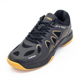 YONEX MENS BADMINTON SHOES # PYRO BLACK/GOLD 23.5