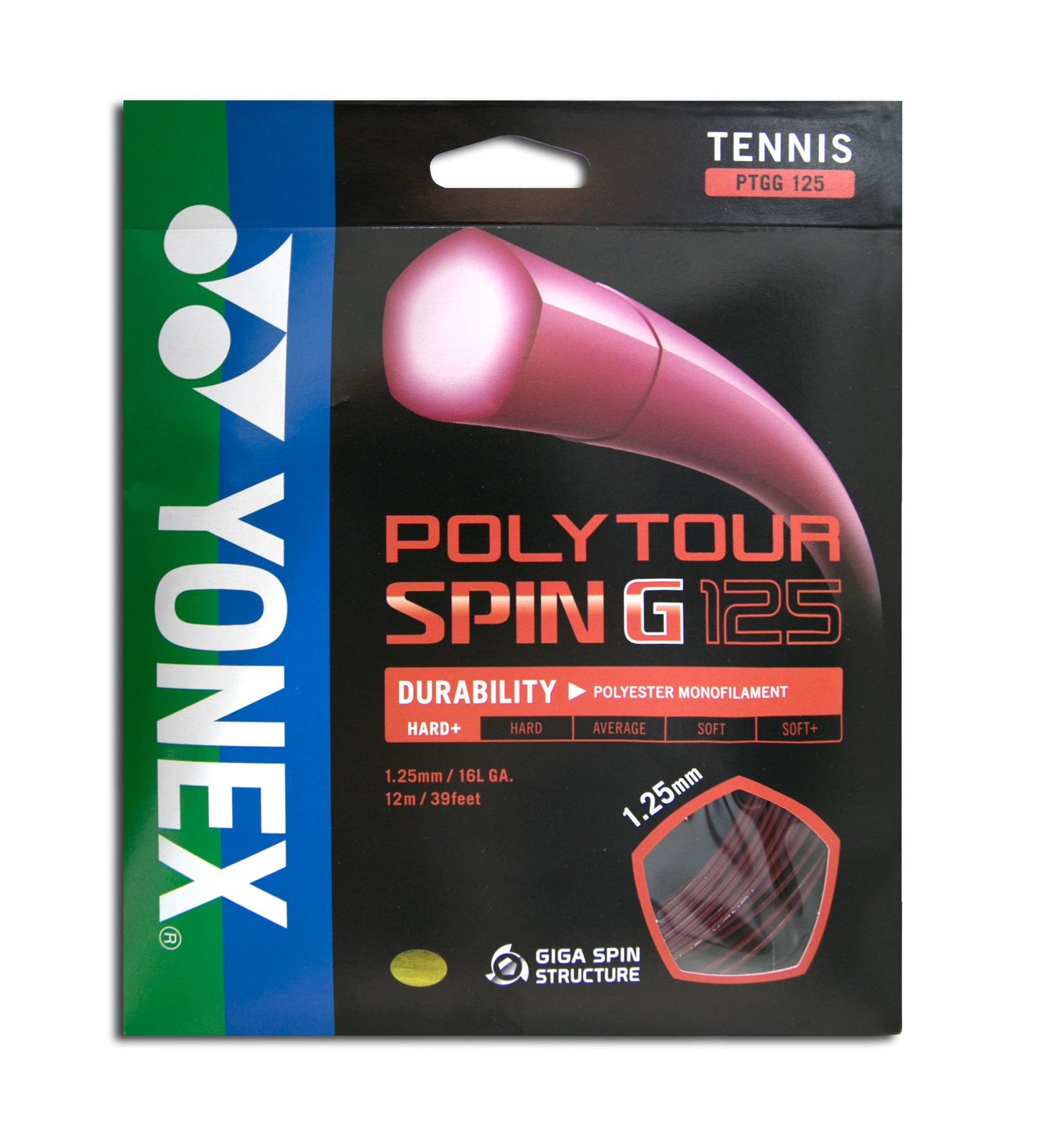 YONEX TENNIS STRINGS # PTGG125 DARK RED -