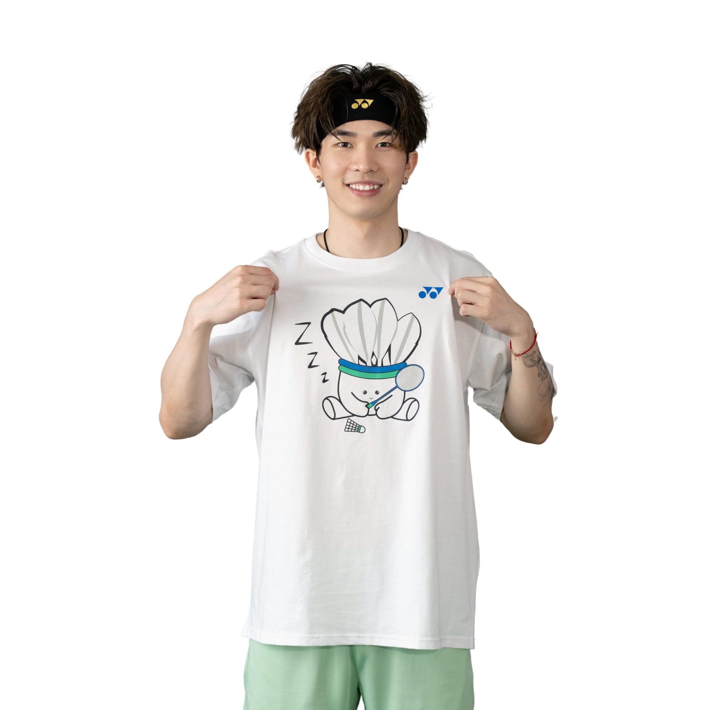 YONEX MENS ROUND NECK TEE # RM-J035-3098-MYMAS25-S WHITE 2XL