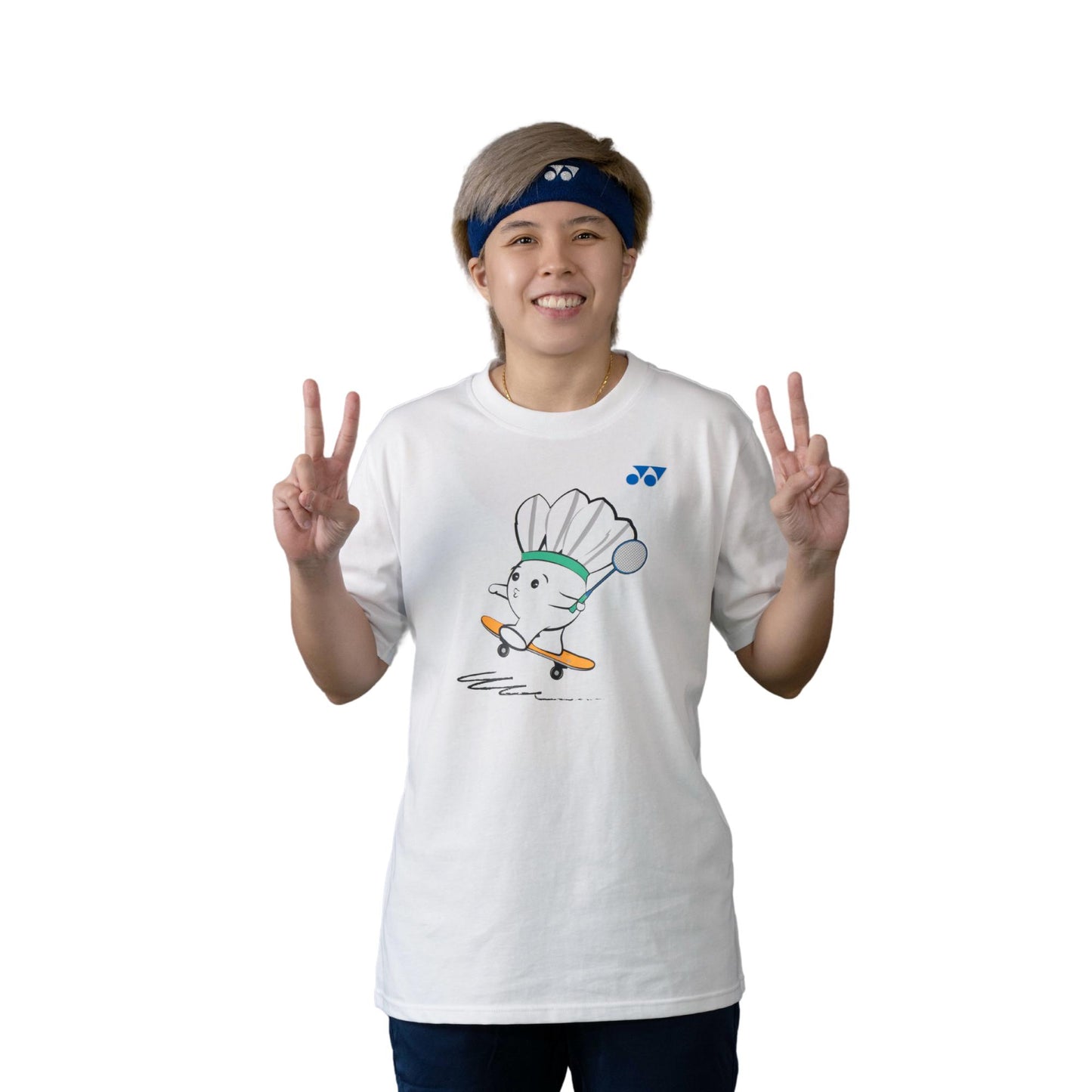 YONEX MENS ROUND NECK TEE # RM-J035-3100-MYMAS25-S WHITE 2XL