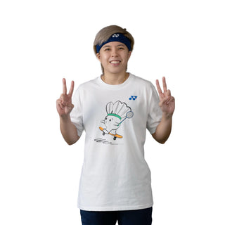 YONEX MENS ROUND NECK TEE # RM-J035-3100-MYMAS25-S WHITE 2XL