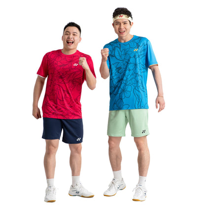 YONEX MENS BATIK ROUND NECK TEE # RM-J035-3143-MYMAS25-S BLU