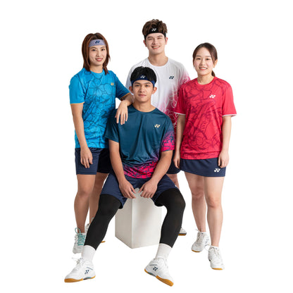 YONEX MENS BATIK ROUND NECK TEE # RM-J035-3143-MYMAS25-S BLU