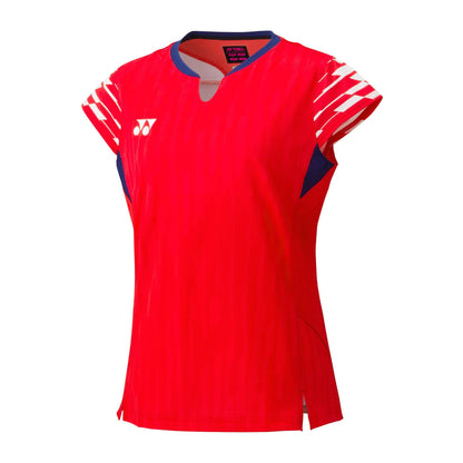 YONEX WOMENS CREW NECK SHIRT # 20860YX CLEAR RED 2XL