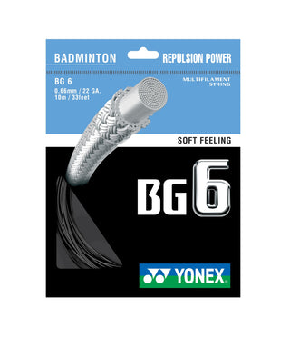YONEX BADMINTON GUT #BG 6 BLACK