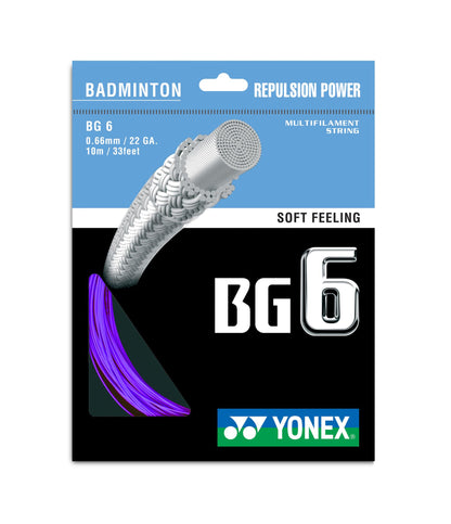 YONEX BADMINTON GUT #BG 6 BLACK
