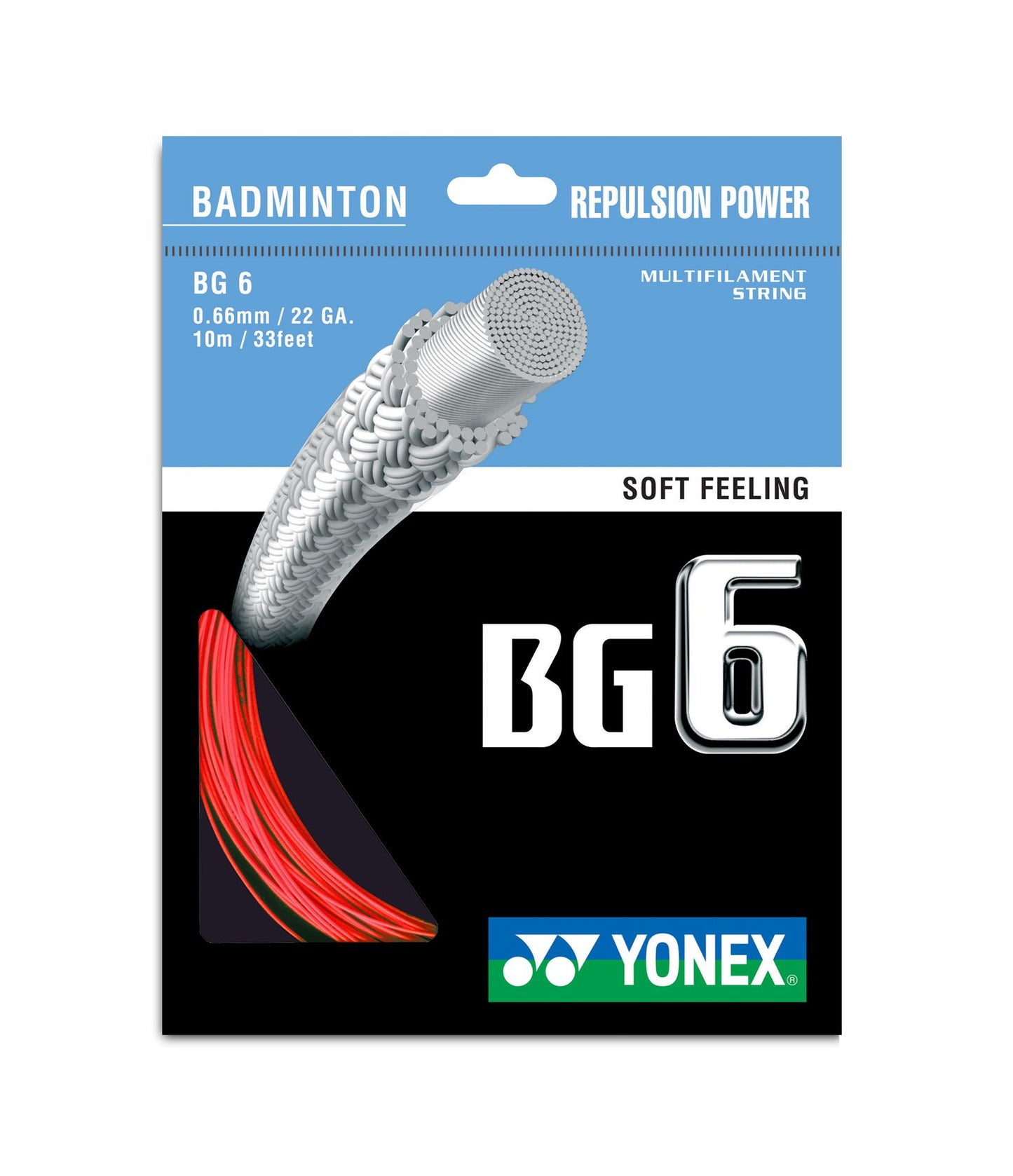 YONEX BADMINTON GUT #BG 6 BLACK