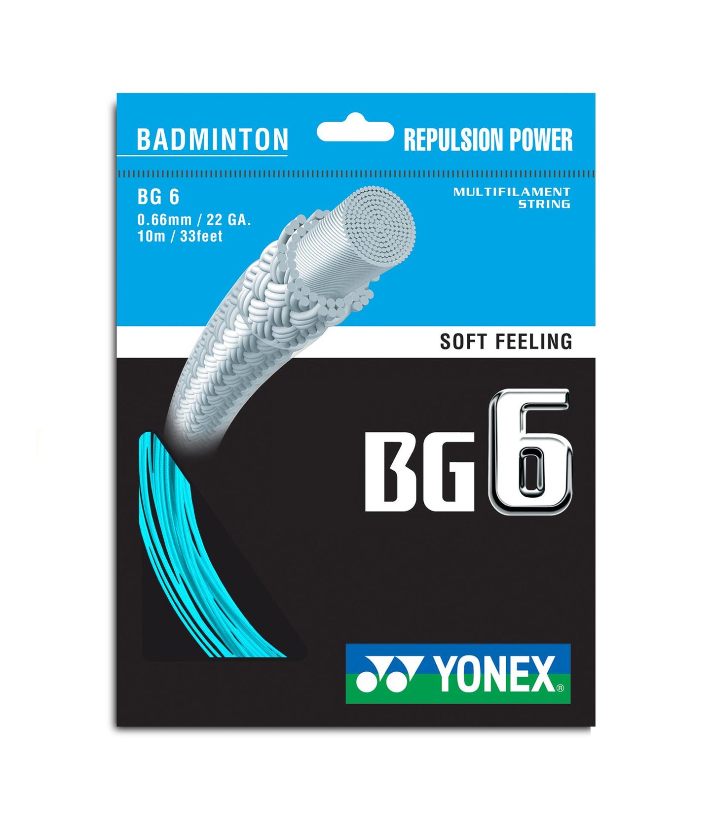 YONEX BADMINTON GUT #BG 6 BLACK