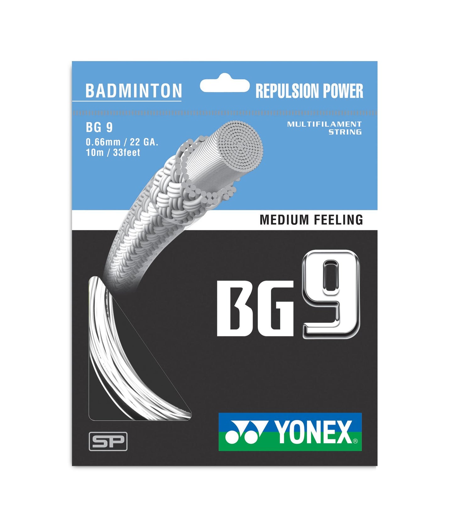 YONEX BADMINTON GUT #BG 9 PEARL WHITE